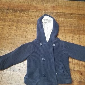 3T pea coat sweater navy
